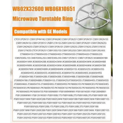 WB02X32600 Microwave Turntable Ring Fits for GE CTC912P2N1S1 CSB912M2N2S5 ZSB9131N1SS Microwave Rotating Ring Tray Support Replace WB06X10651 4929164 AP6871921 PS12709805 EAP12709805