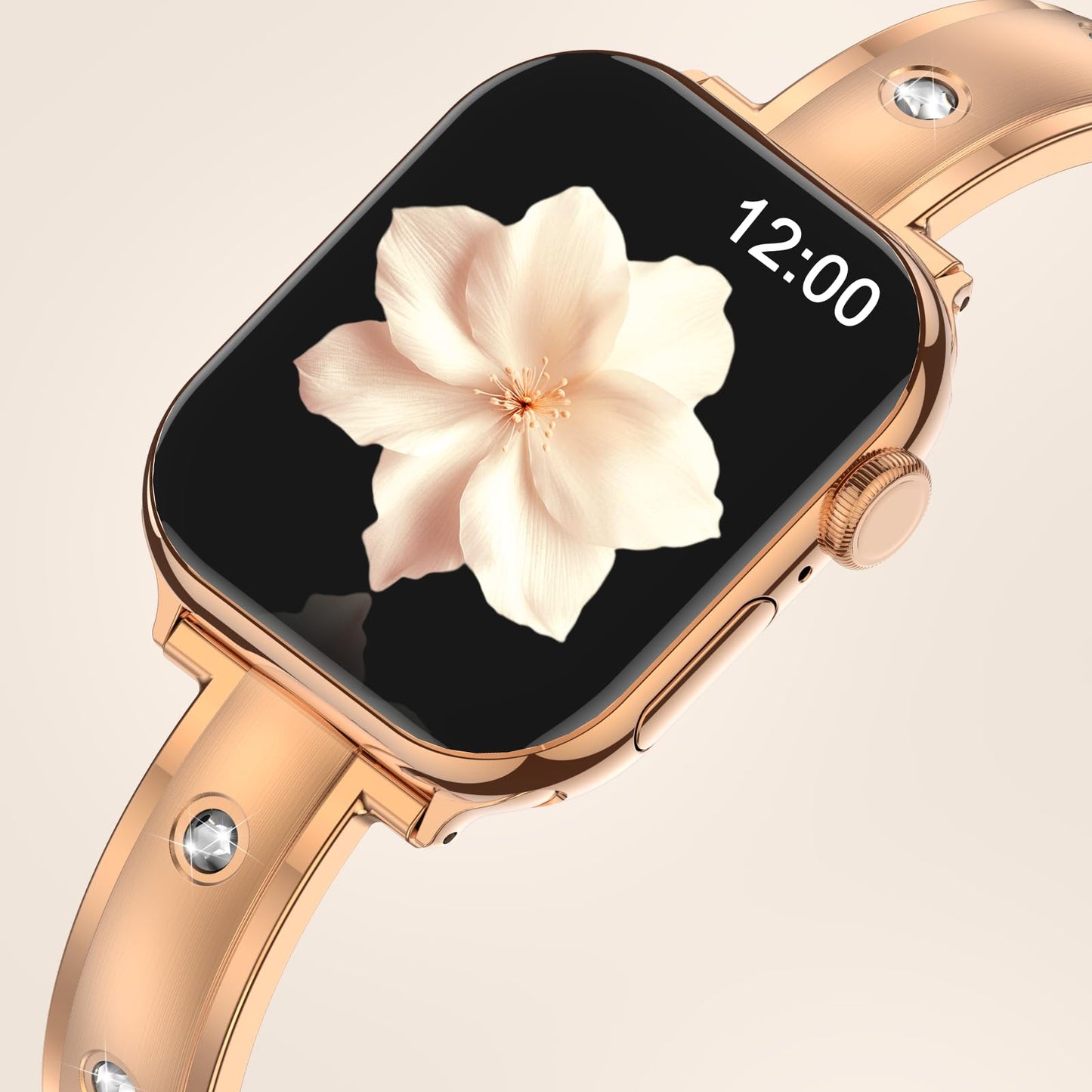 BAITEYOU Thin Narrow Stainless Steel Bands Compatible with Apple Watch Band 49mm 46mm 45mm 44mm Series Ultra 11 10 9 8 7 6 5 4 SE 3 2 1 42mm for Women, Dressy Metal iWatch Strap Bracelet Rose Gold