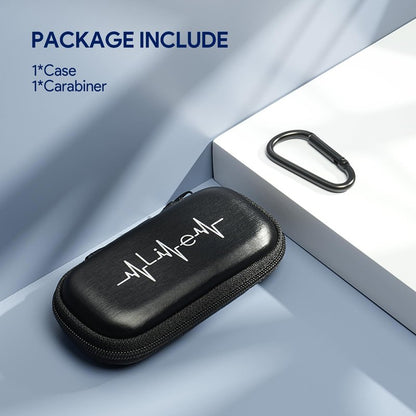 YINKE Case for AliveCor Kardia Mobile Heart Monitor EKG/Wireless 6-Lead EKG, Travel Case Protective Cover Storage Bag (Black)