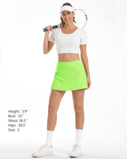 Women's High-Waisted Tennis Golf Skirts with Pockets | Athletic Skorts for Sports & Running