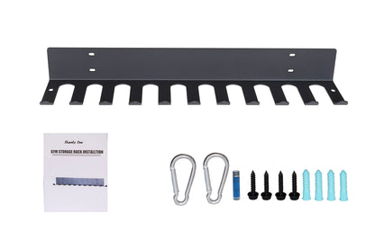 Alvade Home Gym Storage Rack, Extra Long 23‘Barbell Rack Weight Room Organizer 11 Prong Gym Equipment Storage Rack for Gym Accessories Like Fitness Bands,Resistance Bands,Straps,Foam Rollers,Barbell
