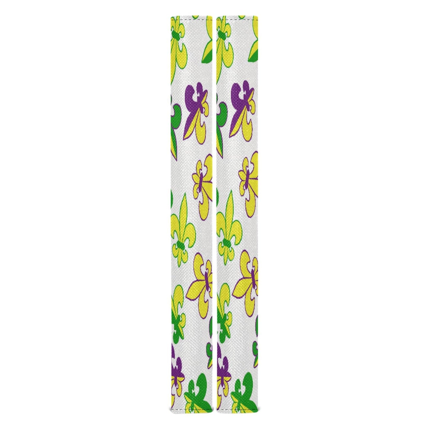 Eionryn Mardi Gras Fleur De Lis Refrigerator Door Handle Covers Carnival Masquerade Kitchen Appliances Gloves for Microwave Dishwasher Fridge Door Cloth Protector 2pcs