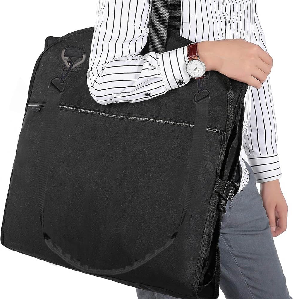 Magictodoor 66" Versatile Travelling bags Wedding Dress Travel Garment Bag Tri-Fold Gown Length w/Hanging Hook Extra Pocket