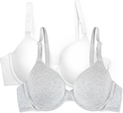 Fruit of the Loom Womens Smooth Cotton T-Shirt Bra - Ultra-Soft, Flexible, and Invisible Under Tees