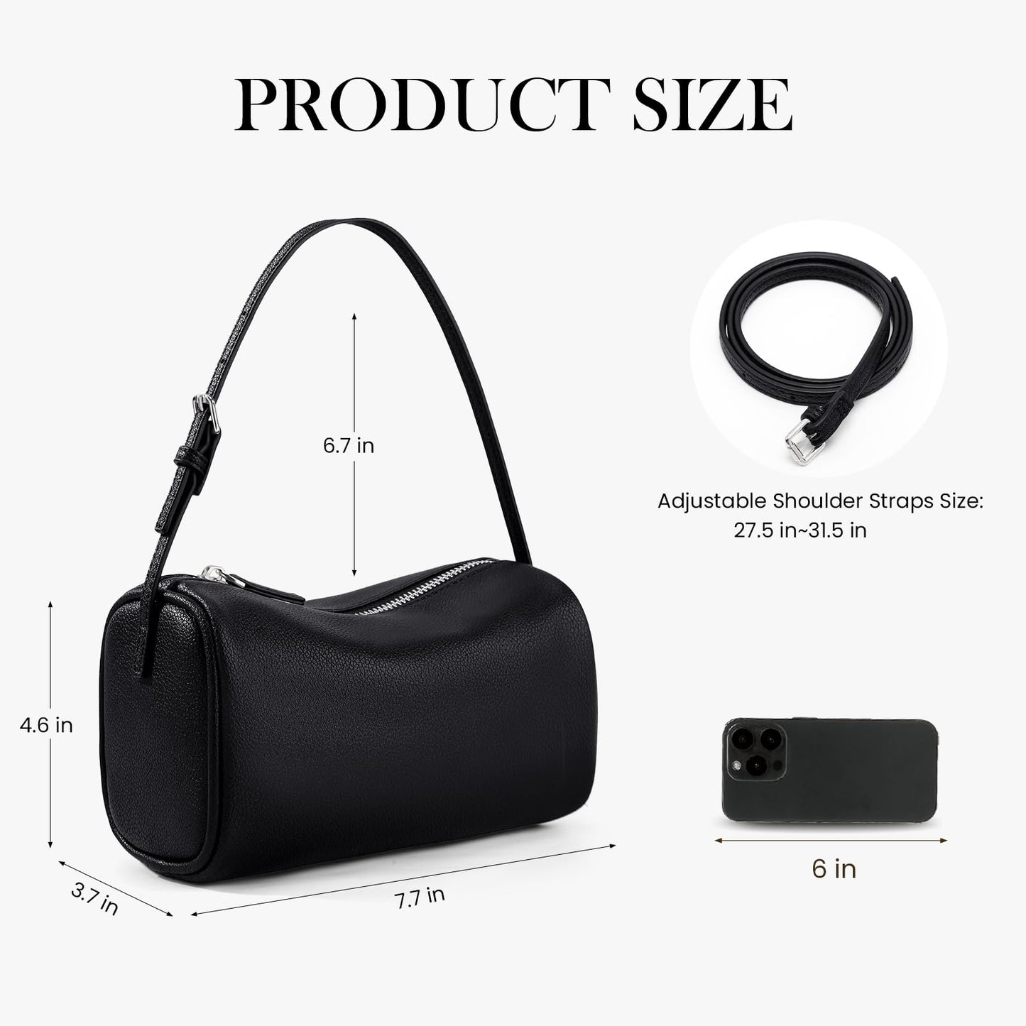 Hobo Bags for Women Small Crossbody Purse Faux Leather Handbag Purse with Adjustable Strap