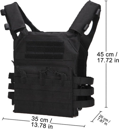Tactical Vest Set for Men | Airsoft Paintball Gear - Durable Black Design