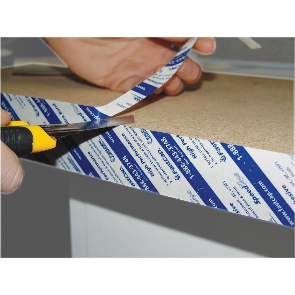 FastCap Peel and Stick SpeedTape Double Sided Adhesive Tape for Edge Banding - Wood Working Tools for Home Repair and Home Improvement - 1" x 50' - 98224