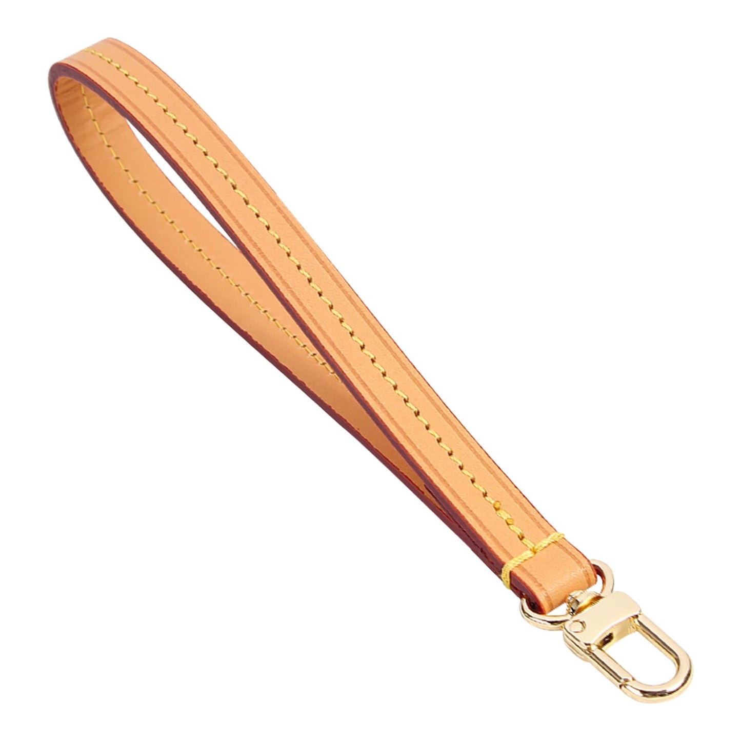 jiesinlov Purse Hand Wrist Strap,Vachetta Leather Replacement Wristlet Keychain Strap for Clutch Bag(Width:0.43in&Length:8.5in-Beeswax)