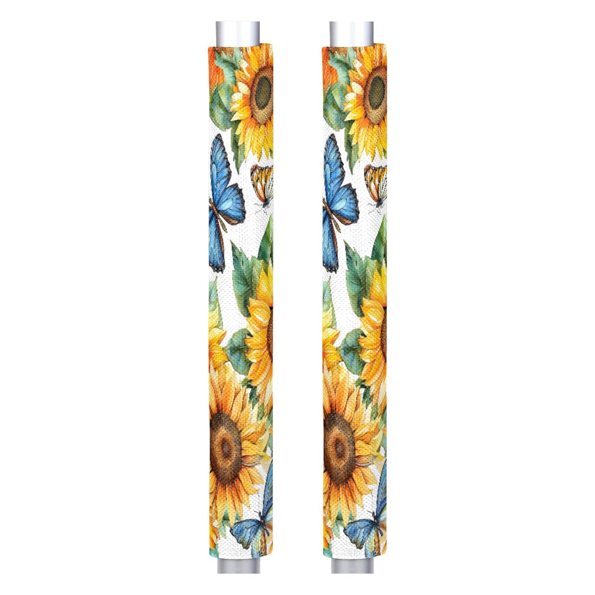 Pardick Refrigerator Door Handle Covers Set of 2, Butterflies Sunflowers Fridge Handle Covers Appliance Handle Covers Protector for Microwave Oven Stove Dishwasher, Keep Your Kitchen Appliance Clean