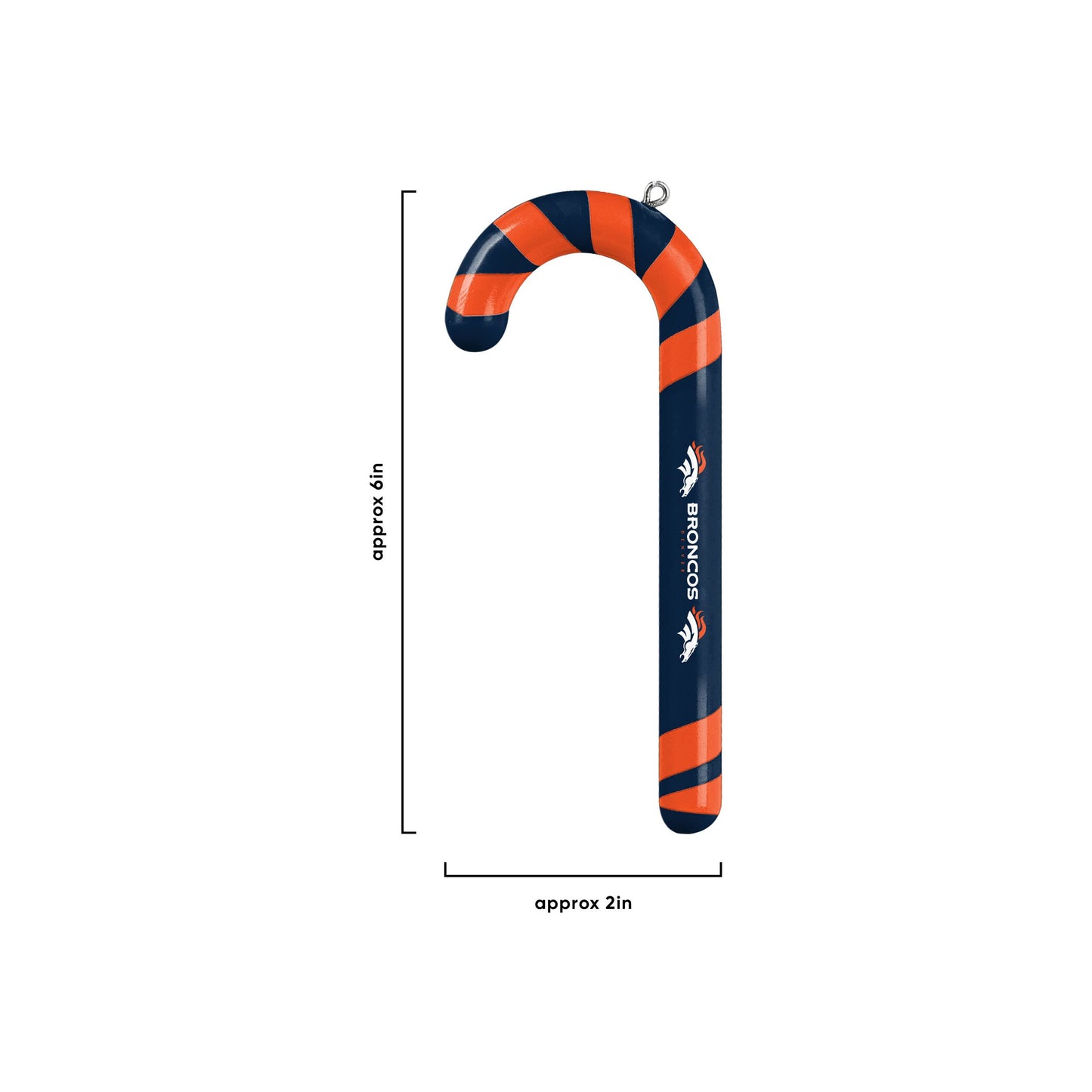FOCO Denver Broncos NFL 12 Pack Candy Cane Ornament Set