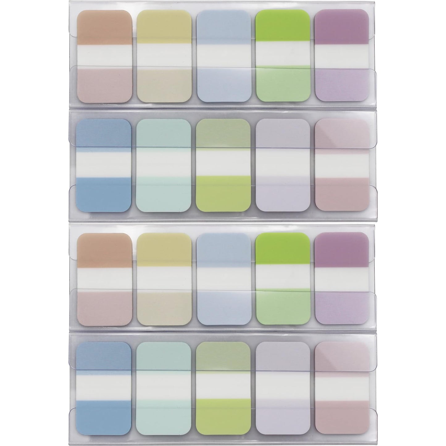 Tabs Flags Assorted Colors, 0.98 x 1.71 Inch Sticky Tabs, Easy to Post, 4 On-The-Go Dispensers/Pack, 400 Pages Total