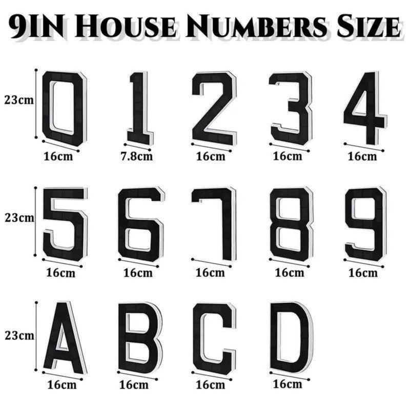 KUZEOLON 9 Inch Solar-Powered Outdoor House Number Light, No Wiring, Light Up House Numbers for Outside with Solar Panel, Waterproof LED Address Numbers for Home (1-9) (number7)