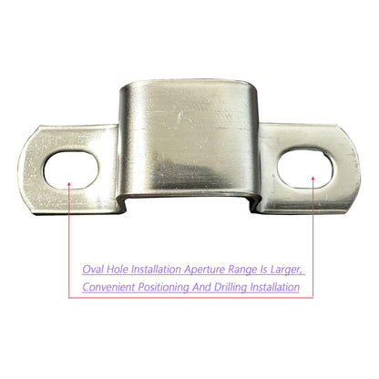 RITUIPIO 5 pcs 50 mm×50 mm Square Pipe Strap 304 Stainless Steel Square Conduit Strap Heavy Duty Tube Strap Clamp for 2"×2" Square Pipe