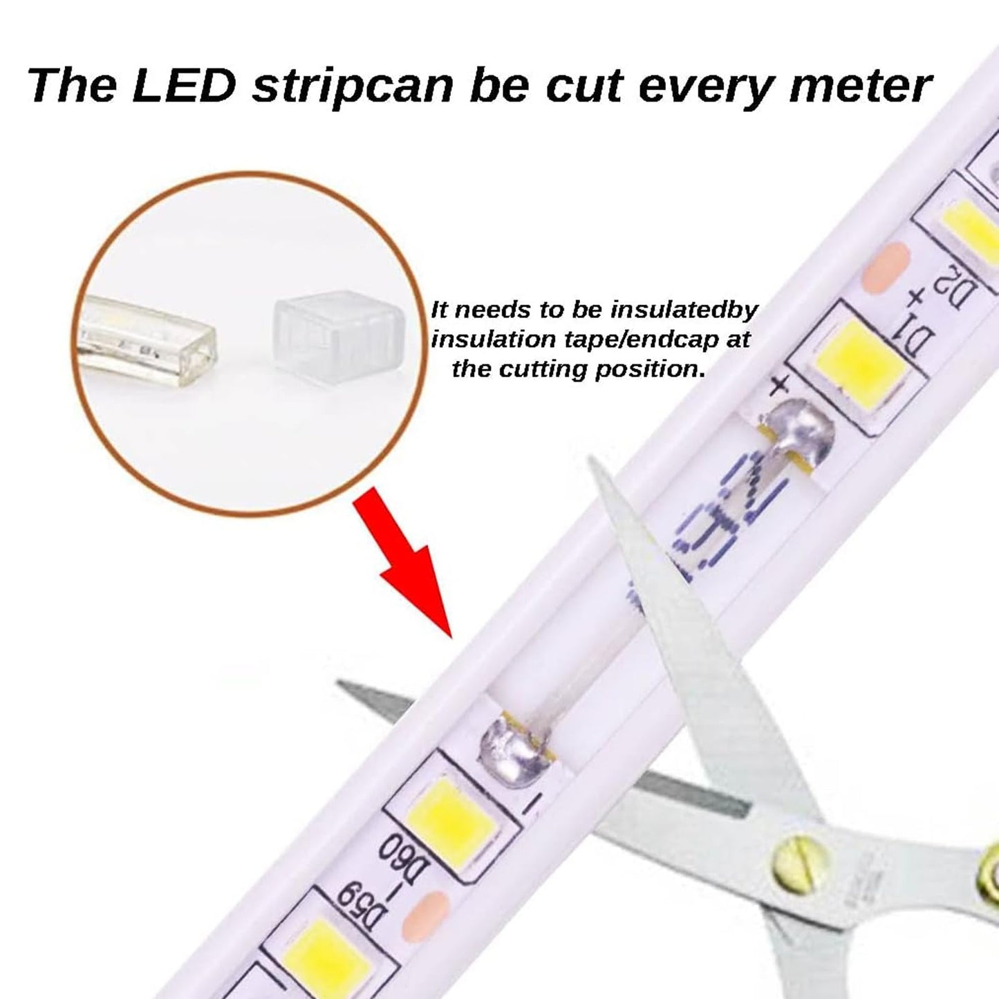 pcningled AC 110 Volt LED Light Strip Flexible Cuttable 6.56 ft Outdoor LED Lights Waterproof IP67 SMD 5730 120LEDs/m 6000K Cold White Rope Lights for Bedroom Wall Kitchen Cabinets Home Decor