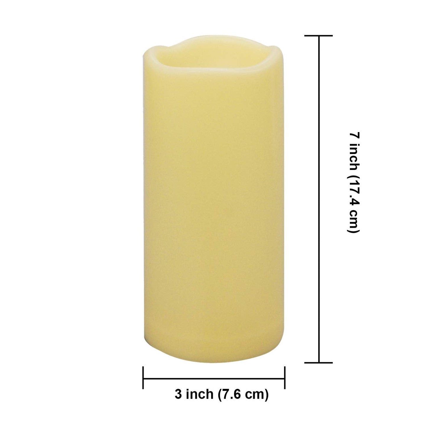 iZAN 2 Pack Waterproof Outdoor Flameless Candles with Timer 3” x 7” Battery Operated Electric LED Pillar Candle Set for Gift Home Décor Party Wedding Supplies Garden Halloween Christmas Decoration