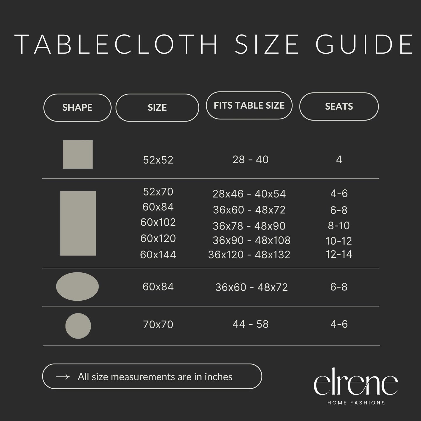 Elrene Home Fashions Holiday Tree Trimmings Wrinkle Resistant Fabric Tablecloth, Christmas, 60"X84", Oblong