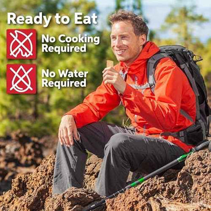 SOS Food Lab Emergency Food Bar - 2400 Calorie Ration (2 Pack Shortbread Cookie) - 2 Day/48 Hour Ready to Eat Supply for Camping, Hiking, Disaster Preparedness - 5 Year Shelf Life Energy Survival Food
