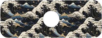 Japanese Wave Black 15" X 5.5" Kitchen Sink Splash Guard Faucet Faucet Guard