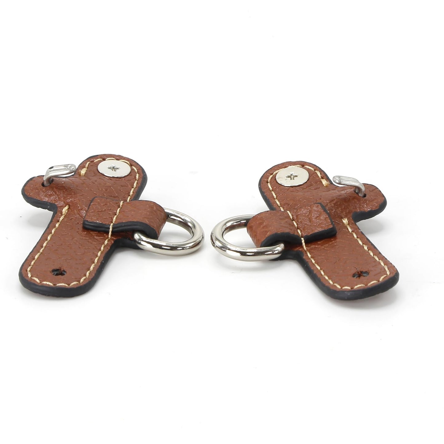 banbeln Mini Bags Leather Shoulder Strap Kit Fit For Adjustable Crossbody Small Bag (brown&silver)