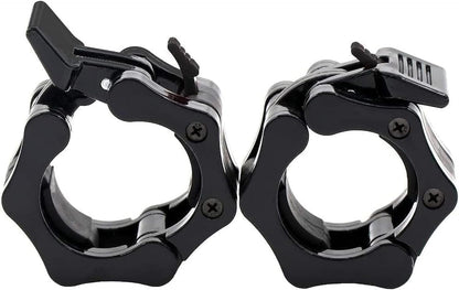 Chomp Fitness Olympic Barbell Clamps Collars Quick Release Pair Weight Clips for 2 inch Barbell Black