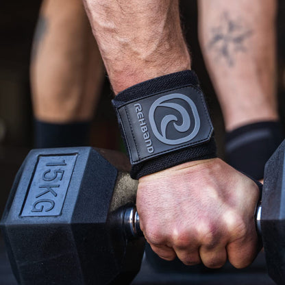 Rehband Wrist Wraps 1 Pair, Lifting Straps Weightlifting, Support for Bodybuilding, More Strength, Size: One Size