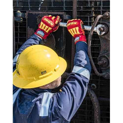 Ironclad mens Work Glove KONG RIGGER GRIP A5, Red/Yellow, Large US