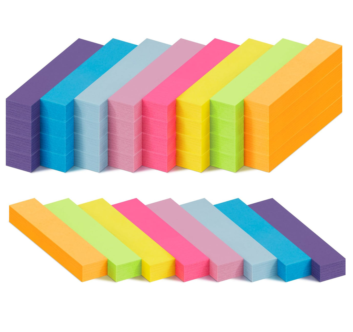 4000 Sheets Index Tabs - 0.6 x 2in Page Markers, Small Self-Stick Note Pads, Bright Colors Page Flags Sticky Index Tabs, 40 Pack Sticky Notes for Office, Home & School (8 Colours)