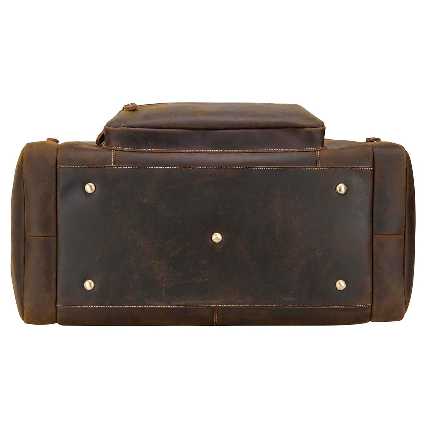 Polare 23" Full Grain Cowhide Leather Gym Duffle Weekender Overnight Travel Duffel Bag For Men 42L