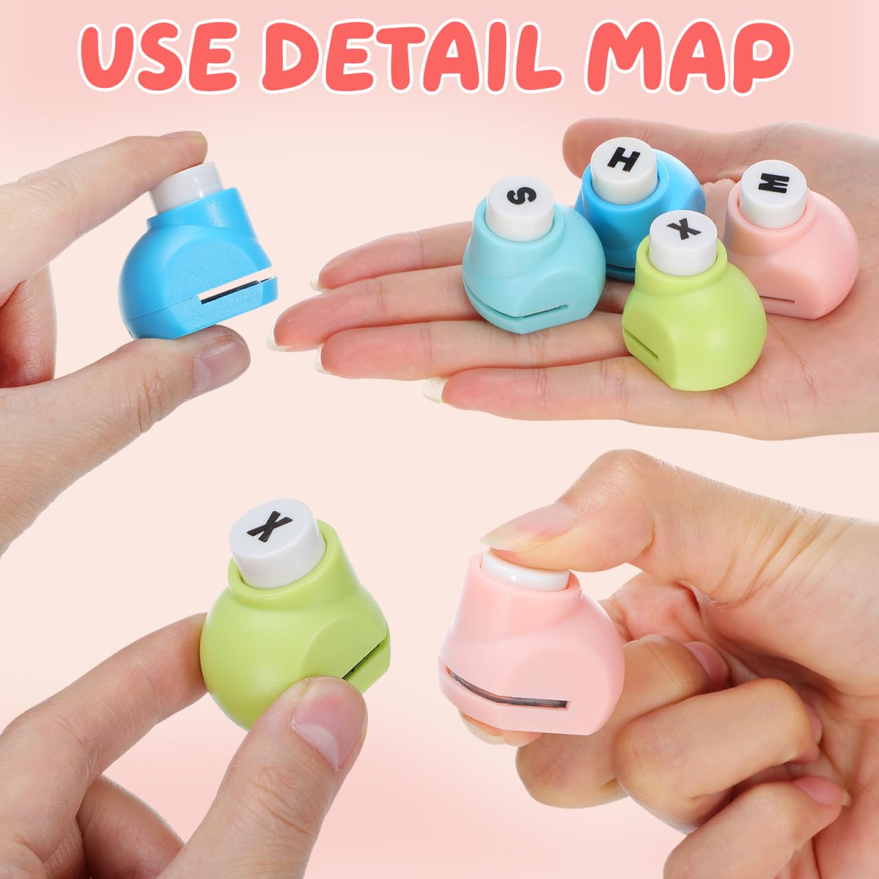 LALAFINA Alphabet Paper Punchers 26pcs School Scrapbooking Paper Punchers Crafting Supplies for Greeting Cards, Scrapbooking, Arts & Crafts, School Projects
