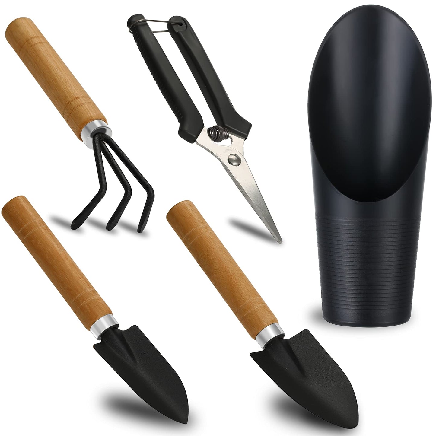 5Pcs Succulent Tools,Mini Garden Tools,Pruning Scissors as Plant Accessories, Gardending Hand Tools Kit for Seedling Soil,Caring Succulent,Houseplent,Bonsi,Gifts for Woman and Man