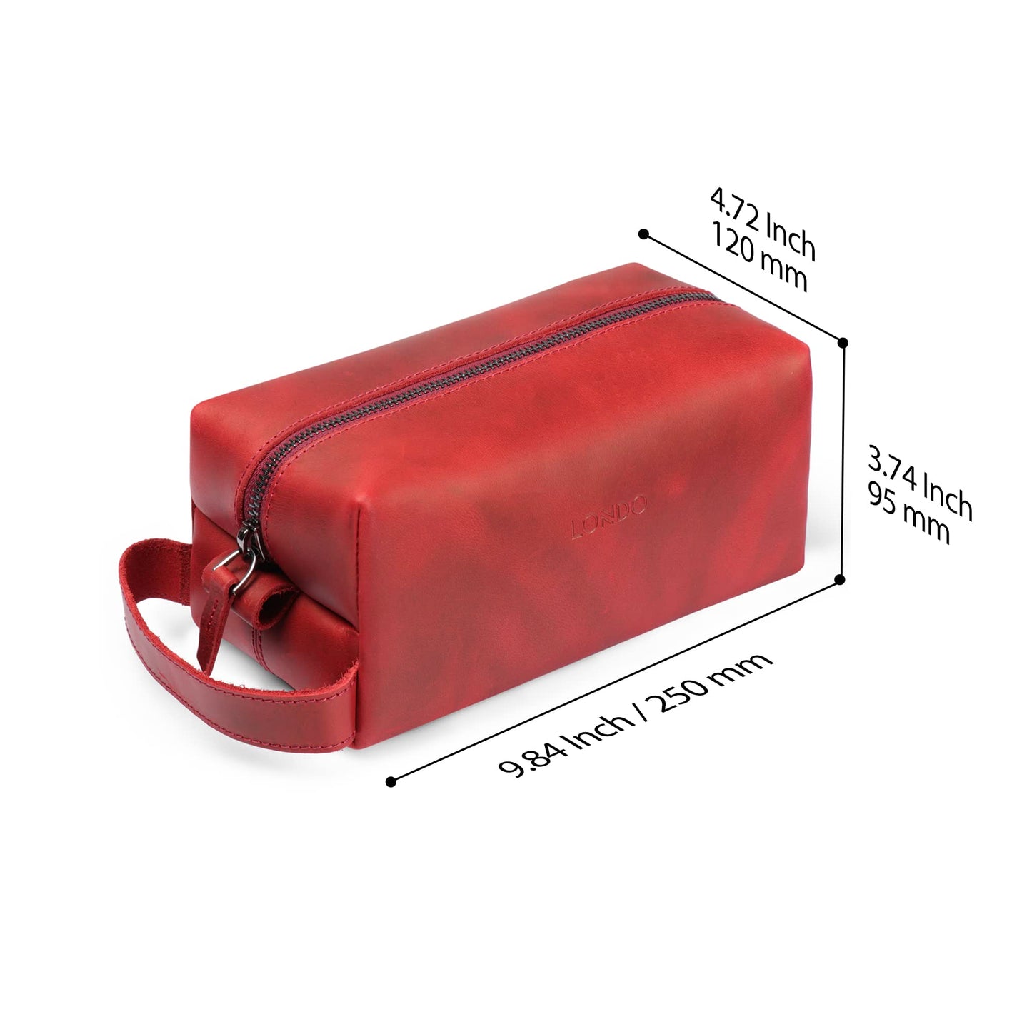 Londo Genuine Leather Travel Toiletry, Makeup, Shaving Organizer Bag - Dopp Kits - Unisex