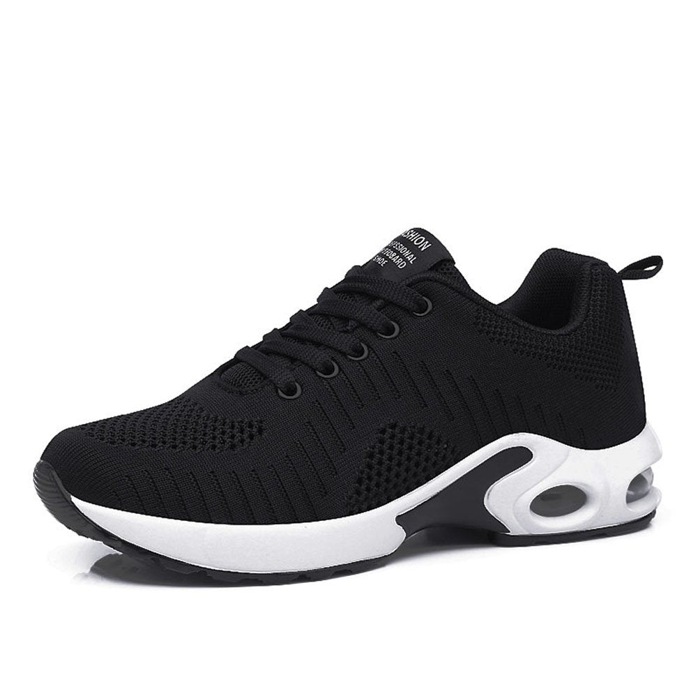 FLARUT Running Shoes Womens Lightweight Fashion Sport Sneakers Casual Walking Athletic Non Slip(Black, EU40)