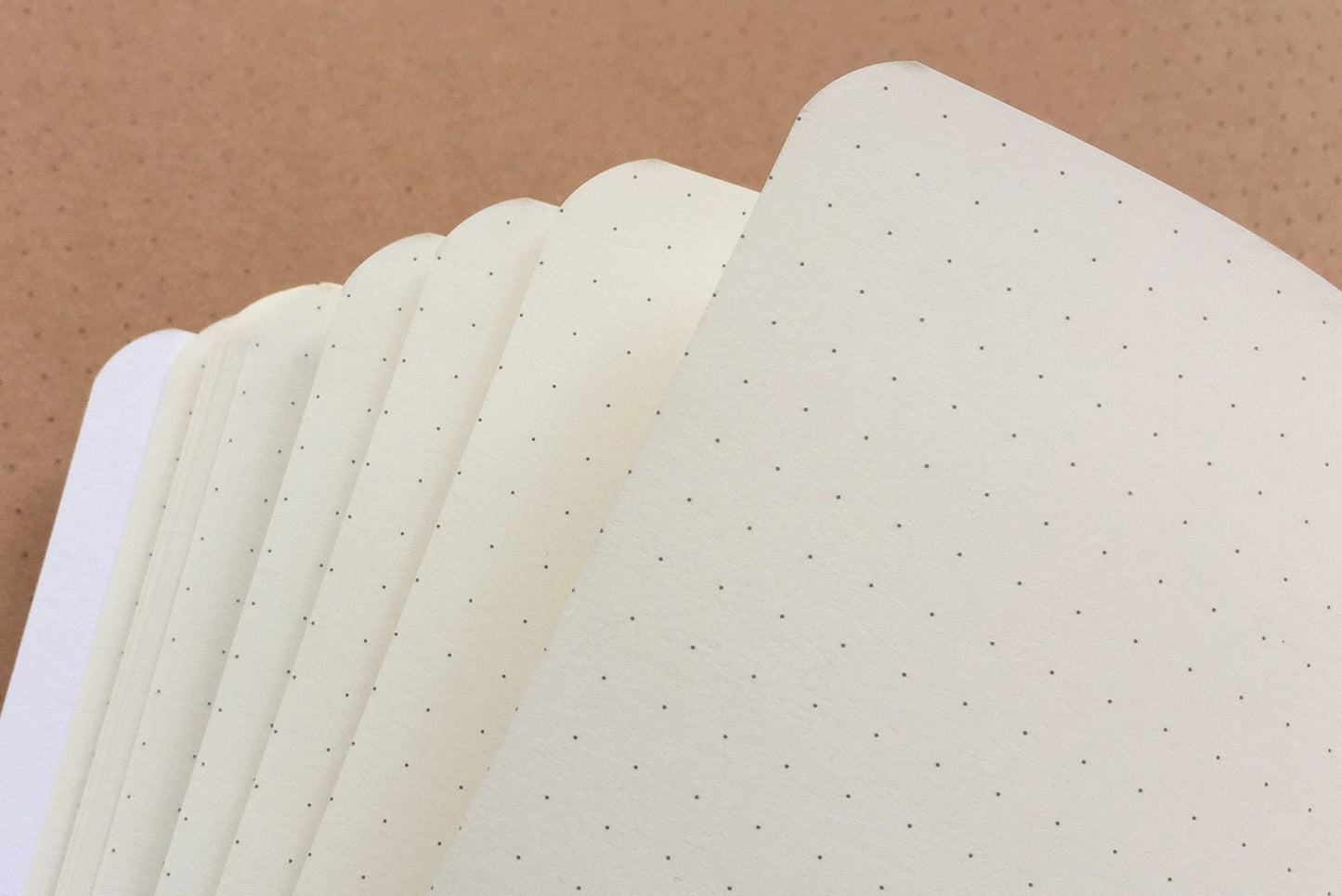 newestor Set of 3 A5 Dotted Notebook/Travel Journal - 5.5 x 8.25 Dot Grid Paper for Bullet Notes Journaling, Total 120 Sheets/240 Pages, Black/White/Kraft Brown Cover
