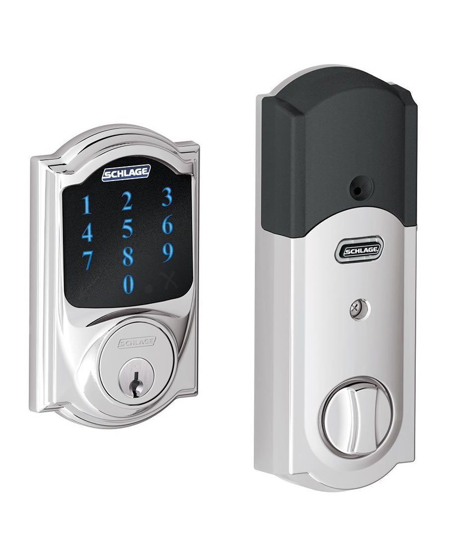 SCHLAGE Connect Camelot Touchscreen Deadbolt Smart Lock w/ Alarm (Aged Bronze)