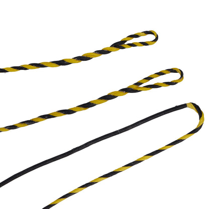 TOPARCHERY 57" Actual Length Mulcolor Flemish Fast Flight Plus Replacement Recurve Bowstring Bow String by Traditional Bow Archery Products (Black & Yellow)