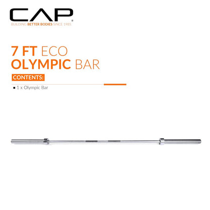 CAP 35 LB Olympic Barbell, 7ft Strength Training Weight Bar, Chrome