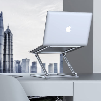 Laptop Stand for Desk - Adjustable Laptop Holder, Portable Laptop Riser with Multi-Angle Height Adjustable Computer Stand for MacBook Air/Pro and More Notebooks 10-17.3" - Grey