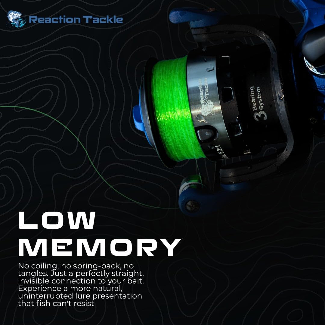 Reaction Tackle Monofilament Fishing Line - Premium Nylon Mono Line, Strong & Abrasion-Resistant, Low Memory for Smooth Long Casts - Freshwater & Saltwater - Hi Vis Orange | 10lb (350 Yards)