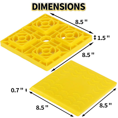 OULEME 12 Pack RV Leveling Blocks, Stackable Jack Blocks, Interlocking Leveling Pads with Carrying Bag, for Camper Travel Trailer
