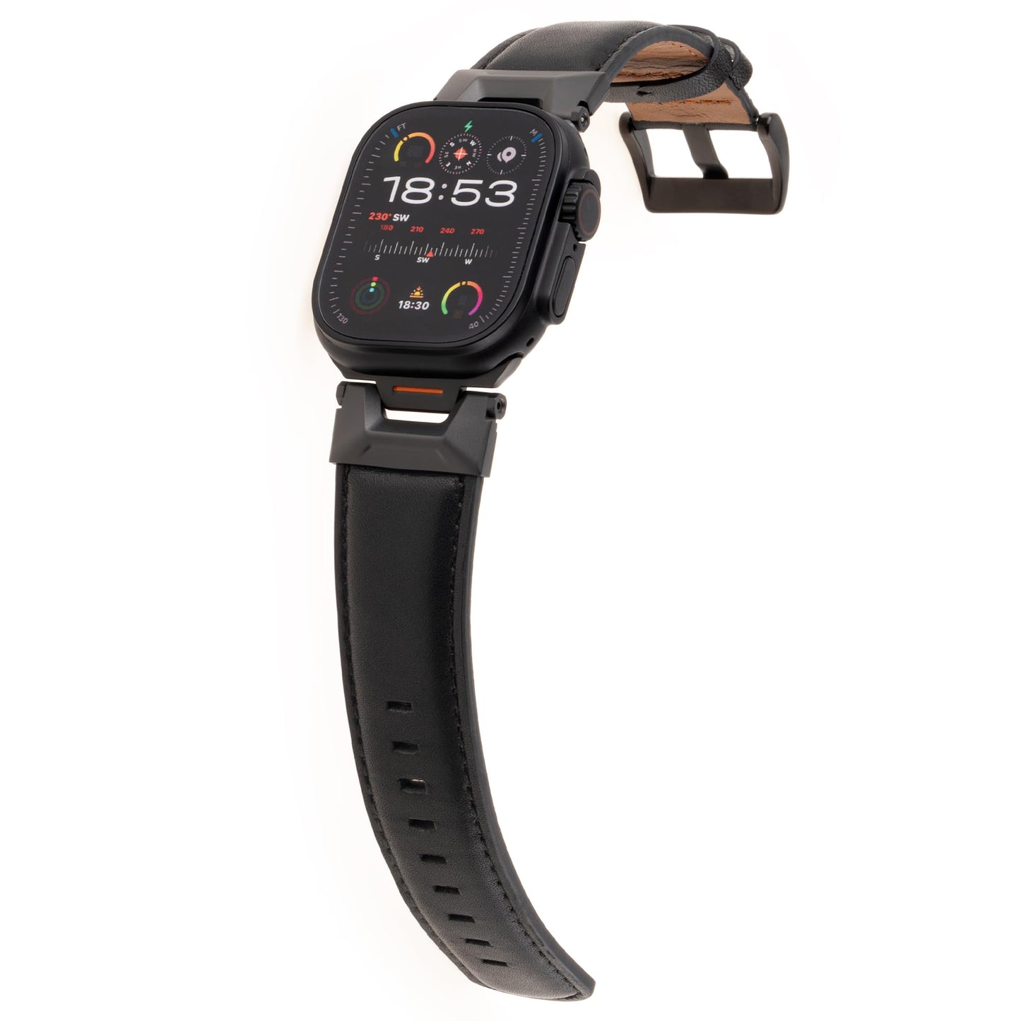 RIXENY 26mm Wide Leather Band for Apple Watch Ultra 49mm-42mm, Full-Grain Dutch Calfskin Leather Strap with Screw-Secured Connector for iWatch Ultra, for Leather Connoisseurs & Quality Buyers