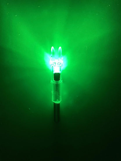 DEEPOWER S Lighted Nocks for Arrows .244/6.2mm 6/12 Pack Lighted Arrow Nocks for Archery Hunting (12 PCS/Green)
