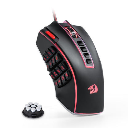 Redragon M913 Impact Elite Wireless Gaming Mouse, 16000 DPI Wired/Wireless RGB Mouse with 16 Programmable Buttons, 45 Hr Battery and Pro Optical Sensor, 12 Side Buttons MMO Mous