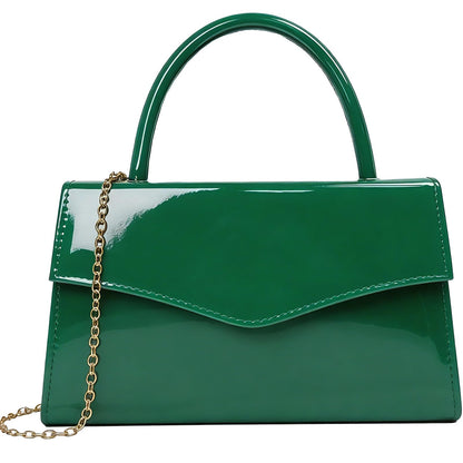YAPAIOU Leather Women's Evening Bag Glitter Clutches Party Clutch Bridal Purses Cocktail Prom Handbags with Patent(Green)