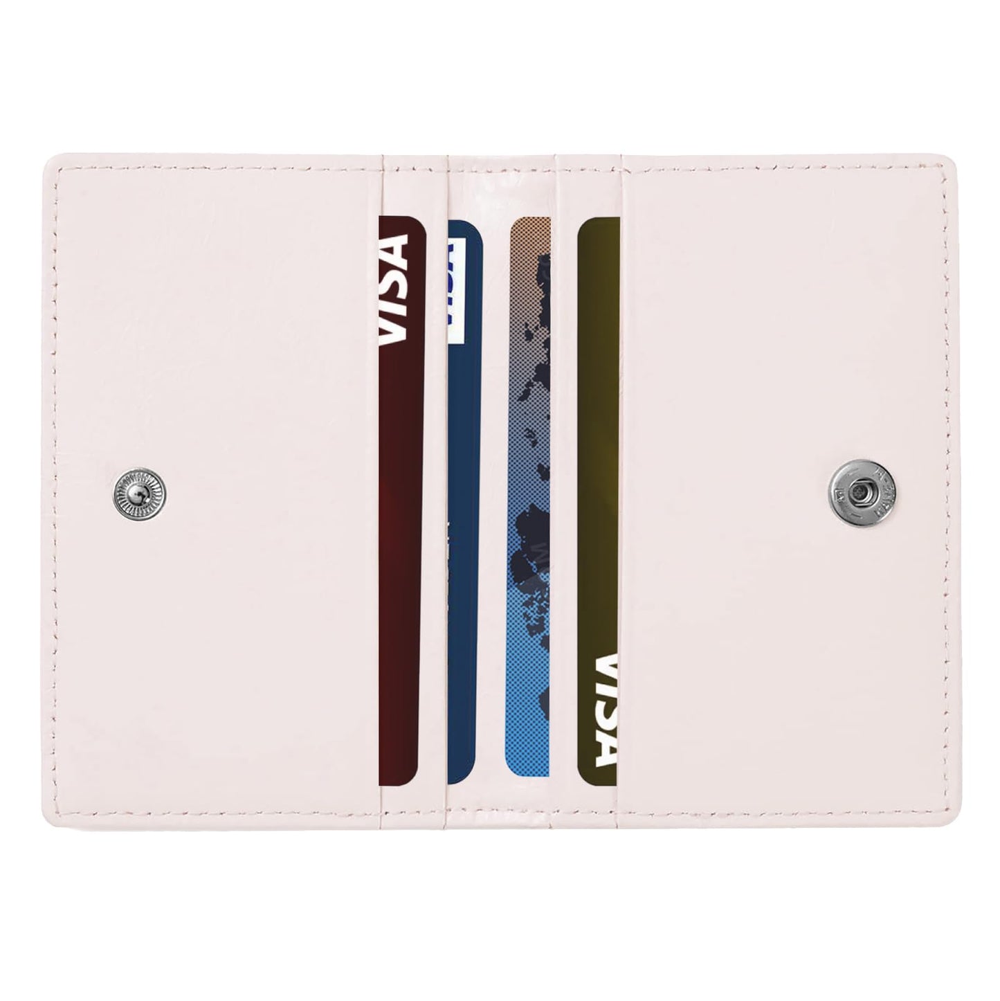YOXIER womens Card cace，Minimalist Genuine leather Card holder, Minimalist Genuine leather Card holder, Holds Bills, IDs & Driver's license，Rfid Card cace women (Pink)