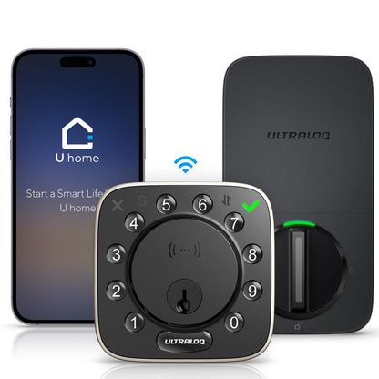 ULTRALOQ Bolt NFC WiFi Smart Lock, Keyless Entry Deadbolt with iPhone/Android Tap, App Remote Control, Keypad, Works with Apple Home, Siri, Alexa, BHMA Certified, Easy Install, 10 Mo. Battery