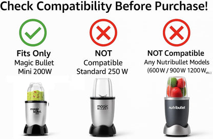 Cross Blade Compatible with Magic Bullet Mini Blenders Replacement Part Only，Not for Magic Bullet 250W or Any Nutribullet Models