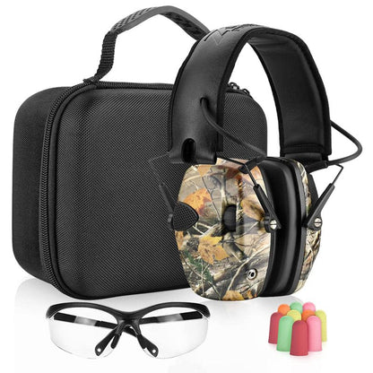 ZOHAN EM054 Electronic Ear Protection for Shooting Range with Sound Amplification Noise Reduction, Ear Muffs for Gun Range (Camo,Case)