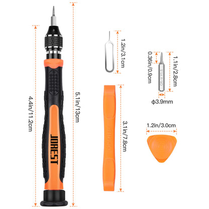 JOREST 40Pcs Small Precision Screwdriver Set with Torx Triwing Phillips, Mini Repair Tool Kit for Macbook, Computer, Laptop, PC, iPhone, PS5, Xbox, Switch, Glasses, Watch, Ring Doorbell, Electronics