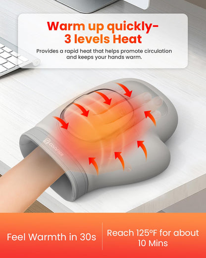 COMFIER【2026 Fathers Day Gift for Men， Cordless Hand Massager for Arthritis and Carpal Tunnel, Updated Bigger Electric Hand Massager with Heat and Compression,Wrist, Finger Massage