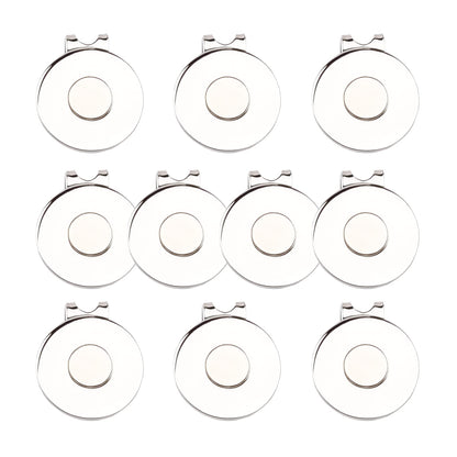 Eshan Magnetic Golf Hat Clips Ball Marker Holder for Golf Gloves Hats Bags Caps Visor Belt (Silver_10PCS)